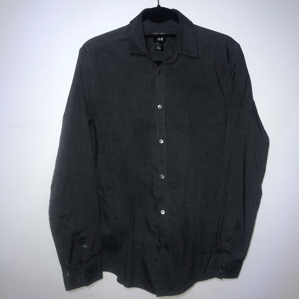 H & M easy iron button down shirt